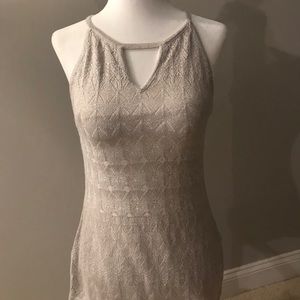 WHBM Gold Shimmer Knit Halter